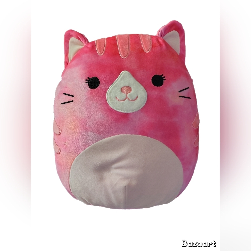 Squishmallows Claudella the Pink Tie-Dye Tabby Cat plush toy